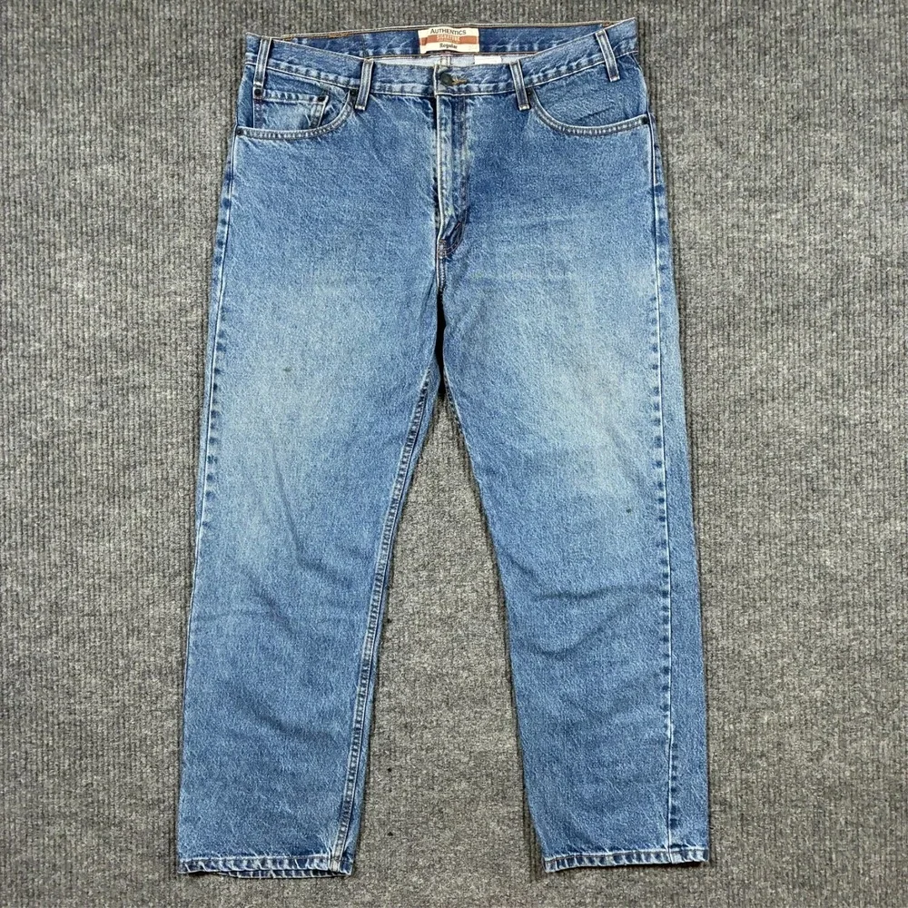 Levi's Signature Authentics Jeans Mens Size 38x30 Light Wash Regular Fit Denim